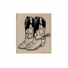 Mounted Rubber Stamp, Cowboy, Western, Boots, Cowboy Boots, Country, Old West