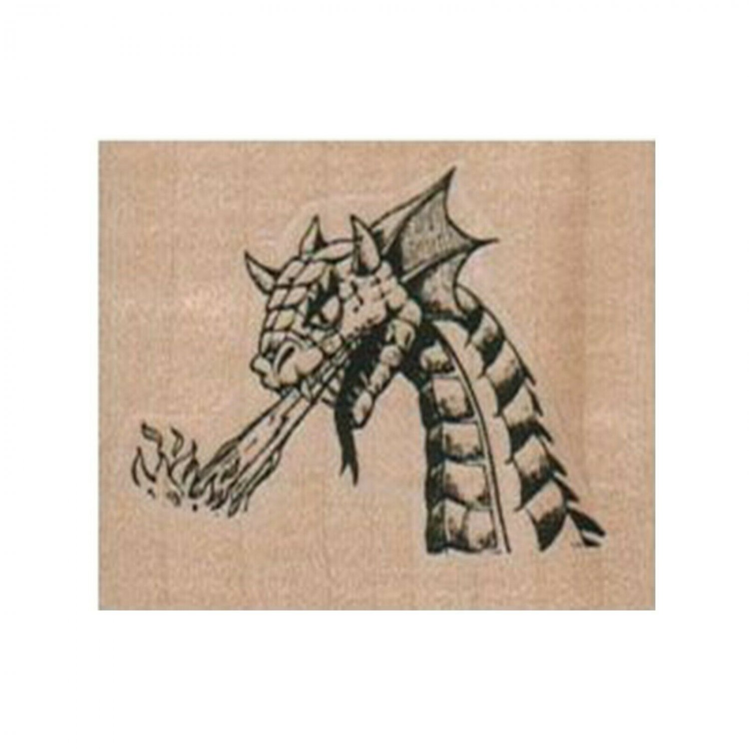 NEW Dragon Breathing Fire RUBBER STAMP, Dragon Stamp, Magic Stamp