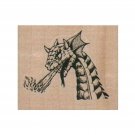 NEW Dragon Breathing Fire RUBBER STAMP, Dragon Stamp, Magic Stamp, Wizard Stamp