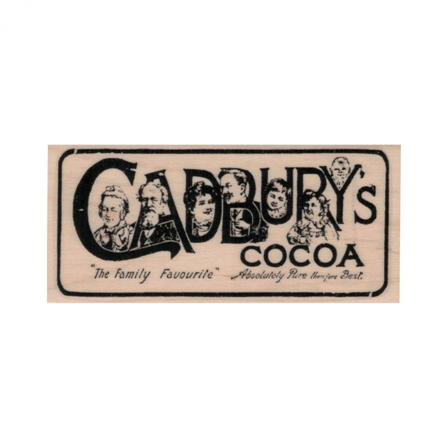 Cadbury's Cocoa Ad RUBBER STAMP, Chocolate Stamp, Advertisement Stamp ...