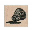 Mounted Rubber Stamp, Spilling Ink Bottle Stamp, Ink Stamp, Writing Stamp, Ink