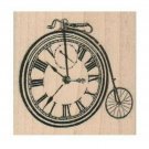 NEW Clock Face Bicycle RUBBER STAMP, Clock Stamp, Time Stamp, Bicycle Stamp