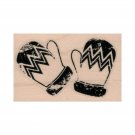 NEW Mittens RUBBER STAMP, Snowman Stamp, Winter Stamp, Christmas Stamp, Holiday