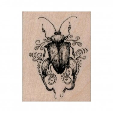 NEW Fancy Scarab/Beetle RUBBER STAMP, Insect Stamp, Bug Stamp, Entomology Stamp