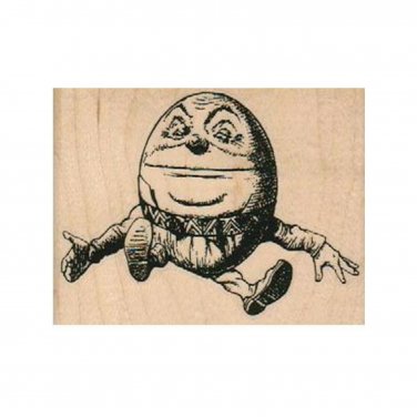 NEW Humpty Dumpty RUBBER STAMP, Alice in Wonderland, Egg Stamp