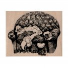 NEW Santa Sleeping On Couch RUBBER STAMP, Santa Claus Stamp, St. Nick Stamp