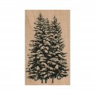 Christmas Trees RUBBER STAMP, Tree Stamp, Christmas Stamp, Holiday Stamp, XMAS