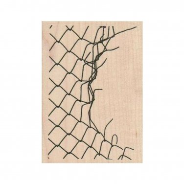 NEW Jagged Chain Link Fence RUBBER STAMP, Background Stamp, Mixed Media Stamp