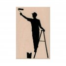 NEW Banksy Ladder Painter RUBBER STAMP, Painter Stamp, Artist Stamp, Painting