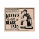 NEW Nixey's Black Lead Ad RUBBER STAMP, Advertisement Stamp, Newspaper Ad Stamp