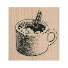 Mounted Rubber Stamp, Hot Chocolate Stamp, Hot Cocoa Stamp, Cocoa, Winter Drink
