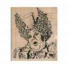 NEW Clown Face RUBBER STAMP, Carnival Stamp, Circus Stamp, Clown Stamp