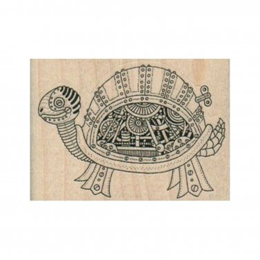NEW Steampunk Turtle RUBBER STAMP, Turtle Stamp, Tortoise Stamp, Animal Stamp