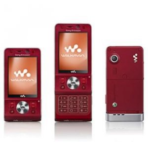 Sony Ericsson W910i Red Quad Band GSM Phone (unlocked) plus 2 GB Micro SD Memory Card