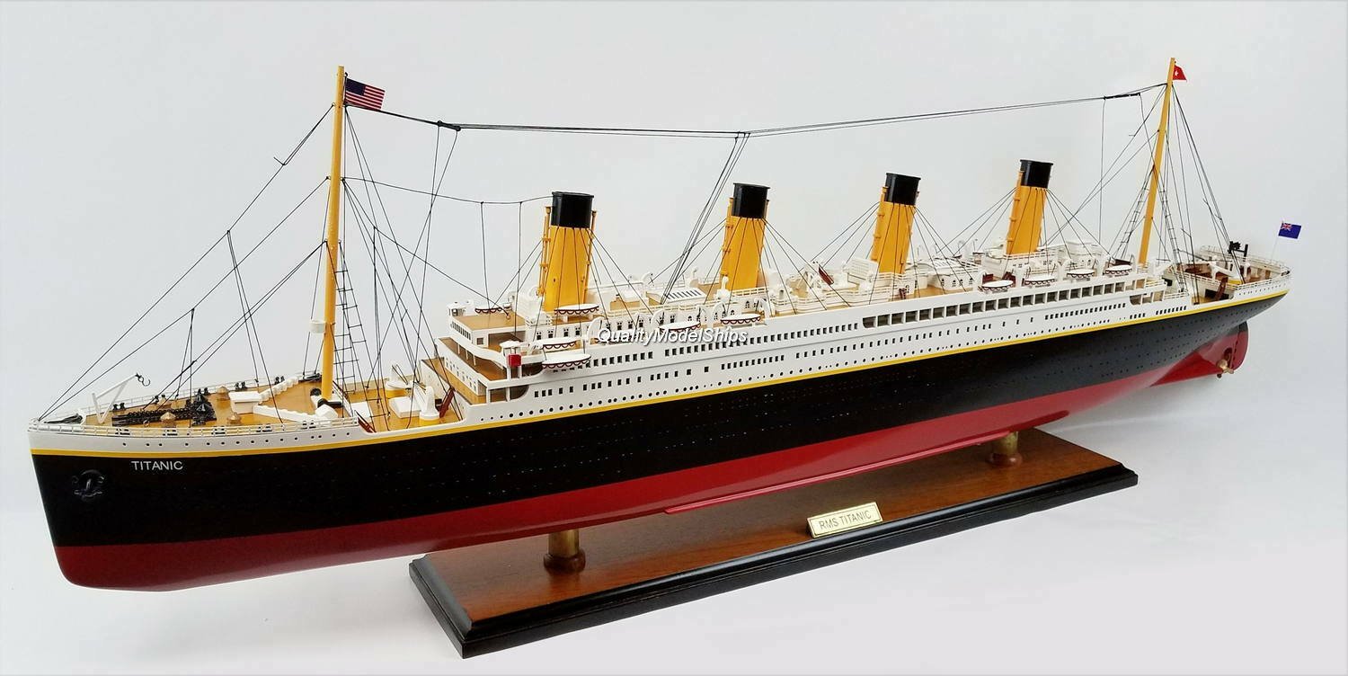 Rms Titanic Museum Quality Model 40 Handcrafted Wooden Ship Model 