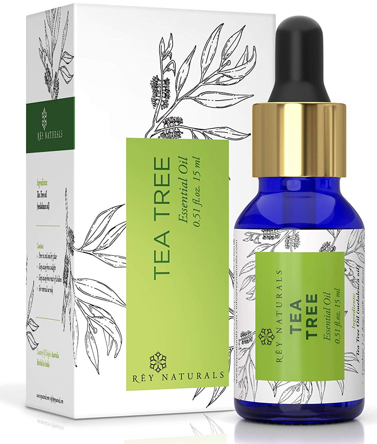 Pure and Natural Tea Tree Essential Oil for Skin, Hair and Acne care  (15 ml)