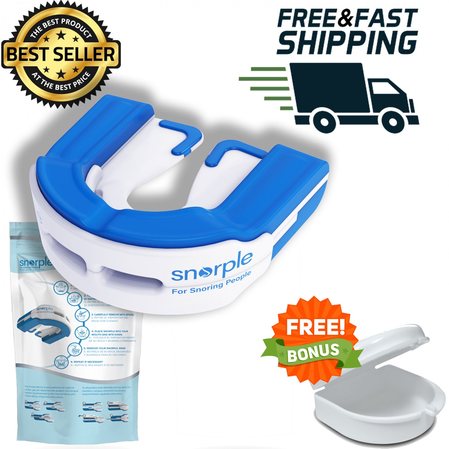 Anti Snoring Hybrid Oral Appliance Mouthpiece Stop Snoring Sleep