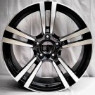 20" TURBO 2 STYLE BLACK MACHINE STAGGERED WHEELS RIMS FITS PORSCHE PANAMERA