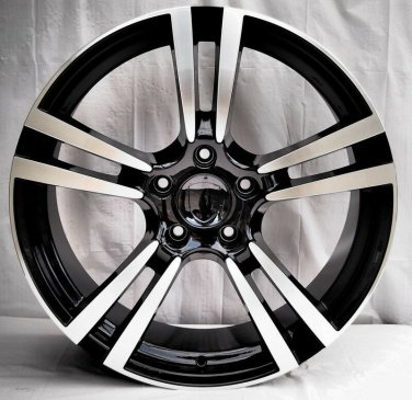 20" TURBO 2 STYLE BLACK MACHINE STAGGERED WHEELS RIMS FITS PORSCHE PANAMERA