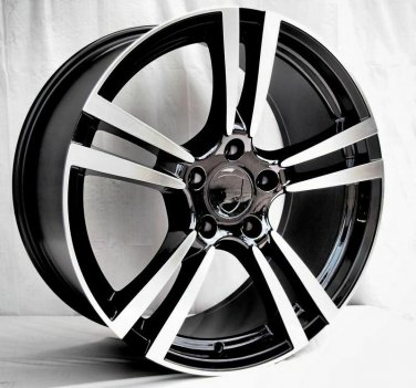 22" TURBO 2 STYLE BLACK MACHINE WHEELS RIMS FITS PORSCHE CAYENNE 5X130