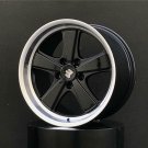 Porsche style 19 " Wheel  Black Machine Face  / STAGGERED SETUP