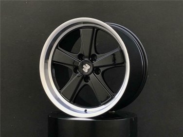 Porsche style 19 " Wheel  Black Machine Face  / STAGGERED SETUP