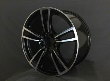 Porsche style 22" Wheel  Black Machine Face