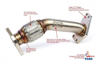 Up Pipe, 3-Bolt Inlet - WRX/STI/LGT/FXT