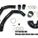 FTP BRIGHT BLACK F8X M3/M4 S55 CHARGE PIPE BOOST PIPE COMBO V2 FIT BMW