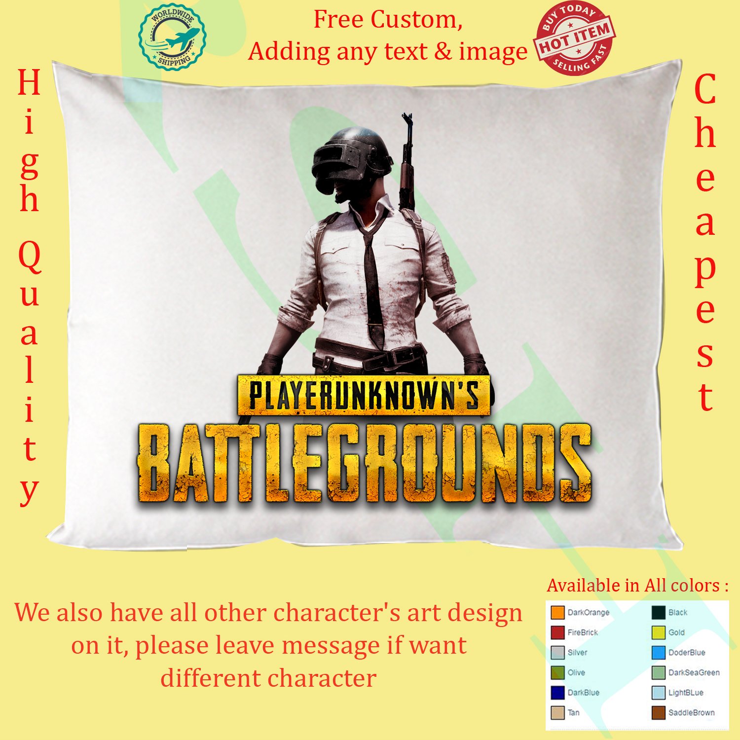 pubg pillow cases