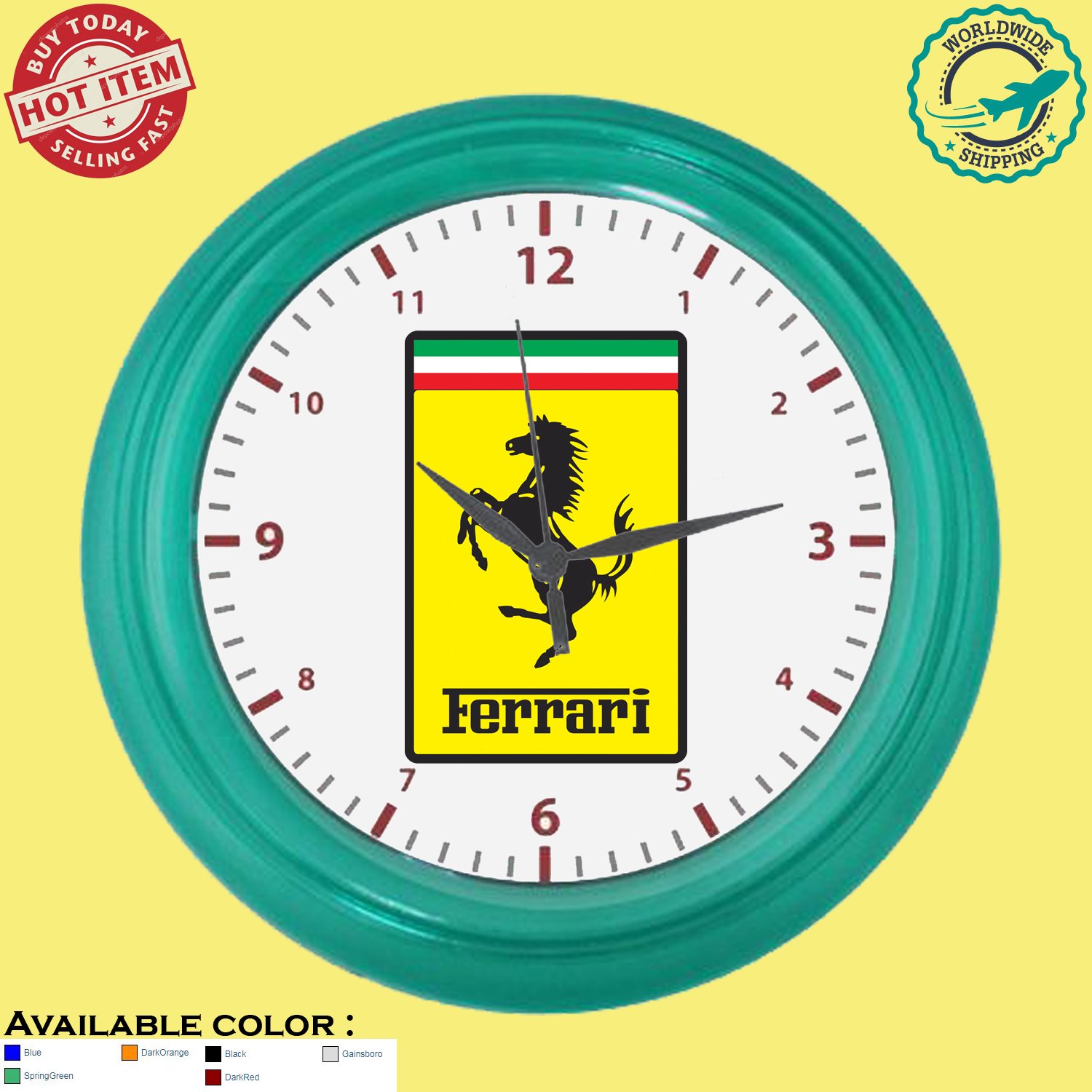 ferrari wall clocks
