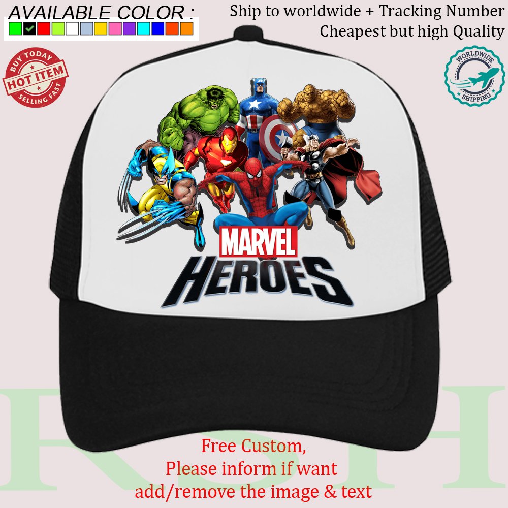 marvel heroes hats