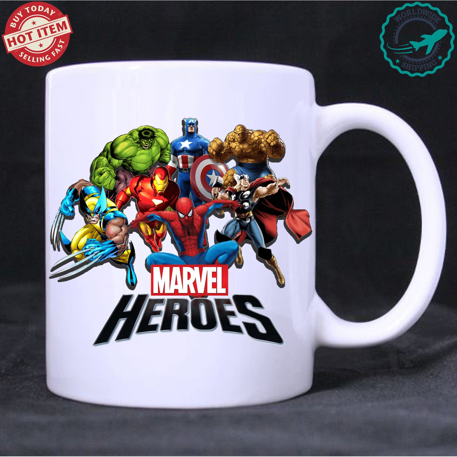 marvel heroes mugs