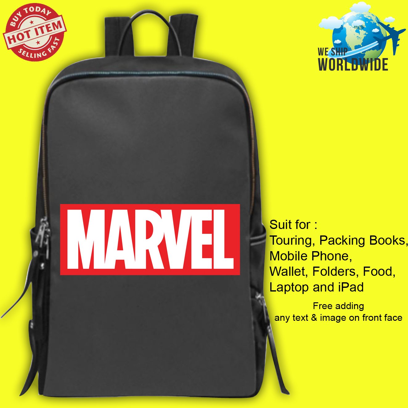 marvel logo backpack bags