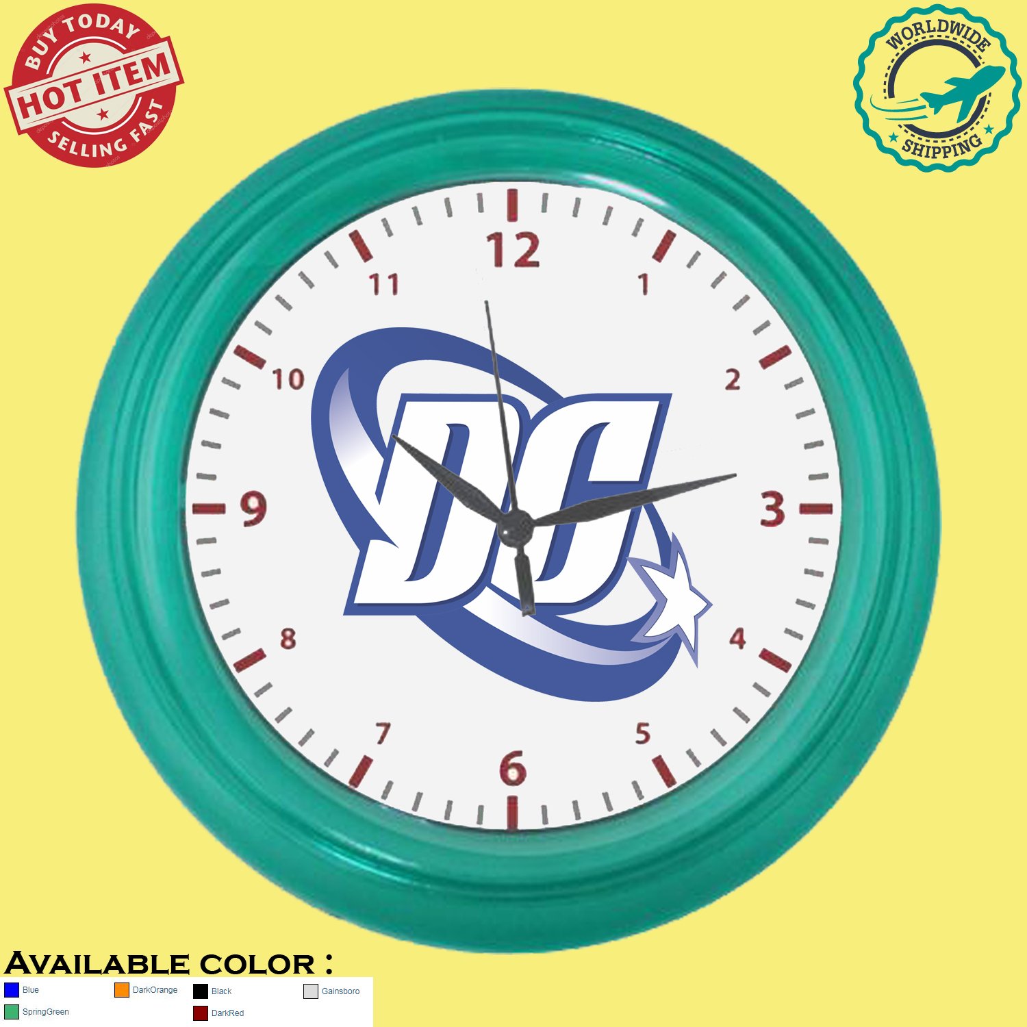 dc logo wall clocks