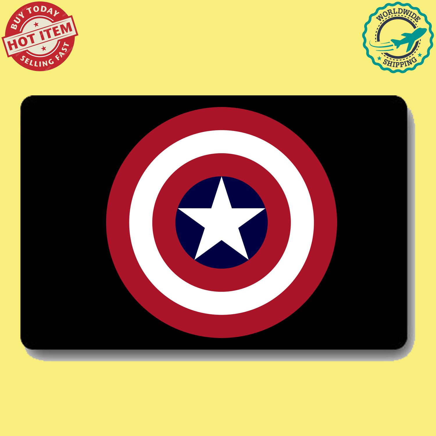captain america shield doormat