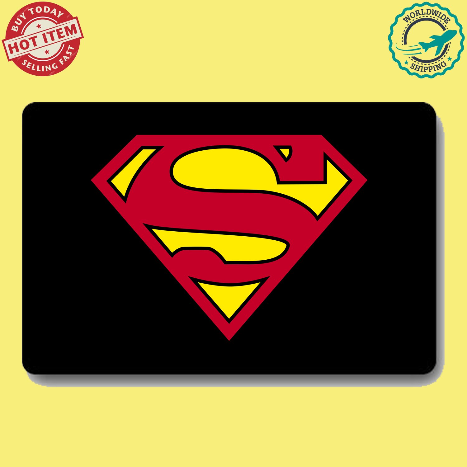 superman logo doormat