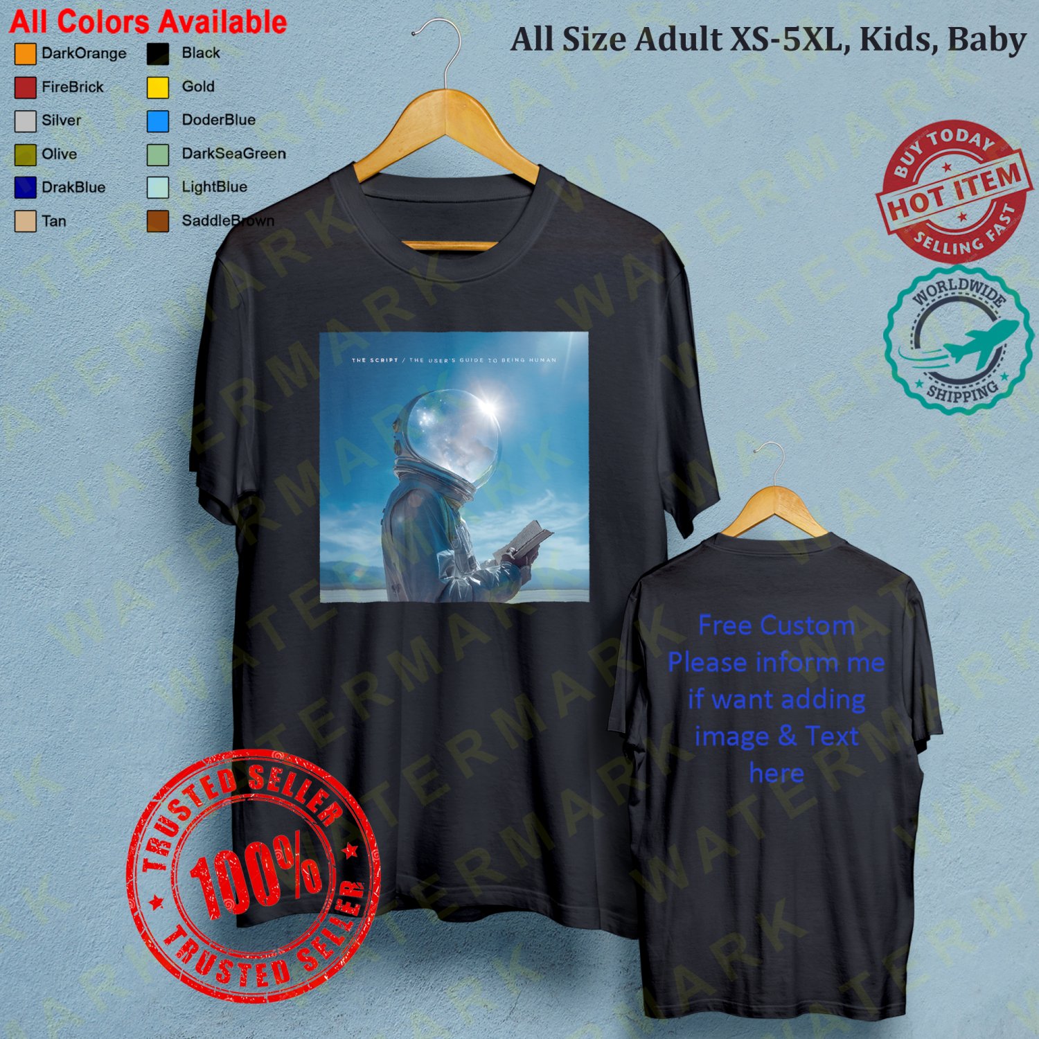 THE SCRIPT - THE USER'S GUIDE TO BEING HUMAN NEW ALBUM 2026 T-Shirt S-5XL Adult Kids Baby's Toddler