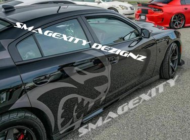 HUGE Dodge Decal Graphic Vinyl CHARGER MOPAR SRT LOGO HEMI 392 Hellcat hell cat