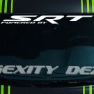 WHITE POWERED BY SRT WINDSHIELD BANNER DECAL STICKER Scat Pack CHALLENGER 392