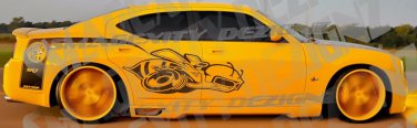 MATTE BLACK 2006-10 Decals Graphics CHARGER MOPAR SRT SUPER BEE DRIVER SIDE HEMI