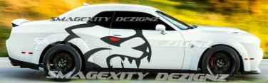 HUGE MATTE BLACK CUSTOM 2015 - 2023 Decal Graphic Vinyl CHALLENGER SRT HELLCAT HEMI 392