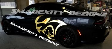 HUGE REFLECTIVE BLACK TRIBAL Decal KIT Graphic Vinyl CHARGER MOPAR SRT HELLCAT HEMI