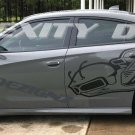 HUGE REFLECTIVE BLACK Decals Graphics CHARGER MOPAR SRT SUPER BEE HEMI SCAT PACK 2015-2023