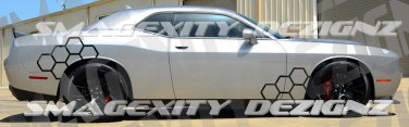 MATTE BLACK HONEYCOMB Decal Graphic Vinyl CHALLENGER MOPAR HEMI 392 Scat Pack