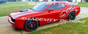 2015-23 MATTE BLACK Decal Graphic Vinyl CHALLENGER MOPAR SRT SUPER BEE HEMI SCAT