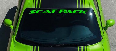 LIME GREEN charger Decal Vinyl CHALLENGER MOPAR SRT Scat Pack Windshield Banner