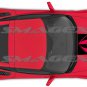 8yr CAST Vinyl DETAILED 2014-19 CORVETTE C7 STINGRAY GRAPHIC kit Split Hood Decal Stripe