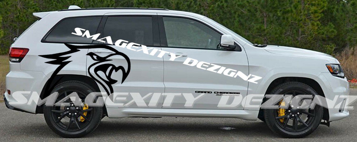 MATTE BLACK Decals Graphics kit TRACKHAWK MOPAR SRT HELLCAT HEMI 392 JEEP TRACK HAWK