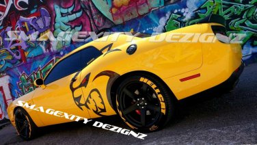 HUGE Driver Side REFLECTIVE Decals Graphics Vinyl CHALLENGER MOPAR SRT HELLCAT
